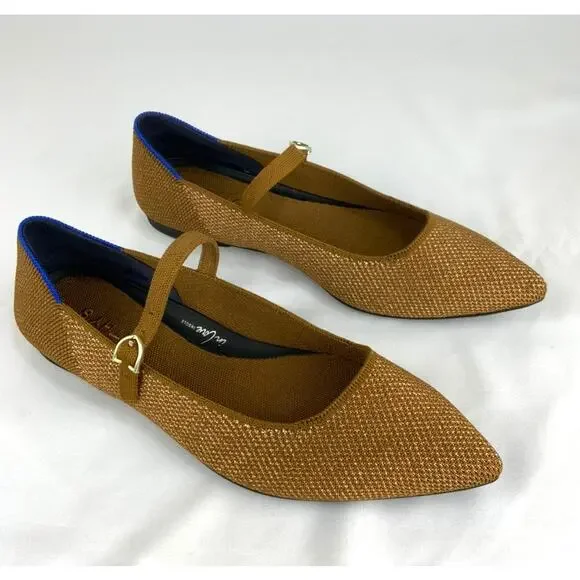 Rothy's The Point Mary Jane II Flats Bronze Women's Size 8.5 NIB - Picture 3 of 7